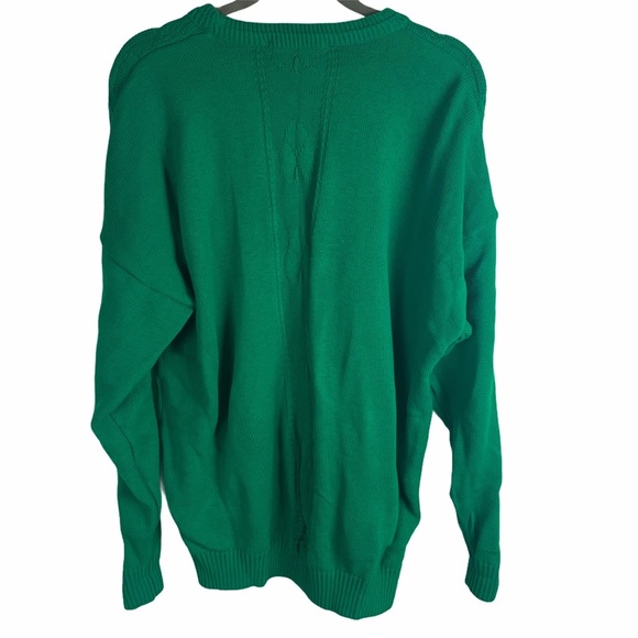 Blarney Castle Designs Men Green Knit Crewneck Ireland Spellout Sweater Sz XL - Picture 2 of 5